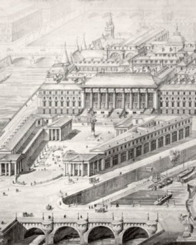 Projet de la place du Palais de Justice, architectes Joseph-Louis Duc et Honoré Daumet.